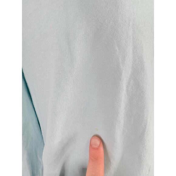 The North Face Womens Box Logo Long Sleeve Shirt XL NSE Light Blue Crewneck - Picture 4 of 9